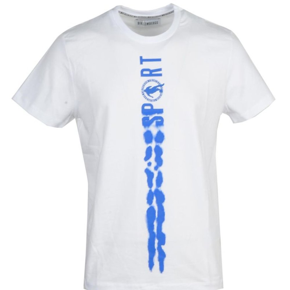 Bikkembergs Sport Logo Tee White / Blue